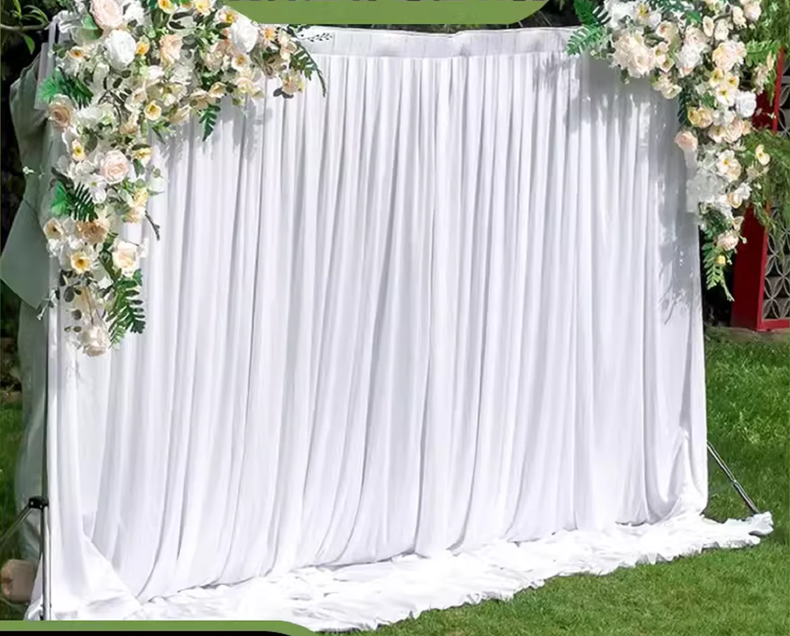 30 футов x 10 белый фон занавеска для свадебных вечеринок полиэстер фото занавески