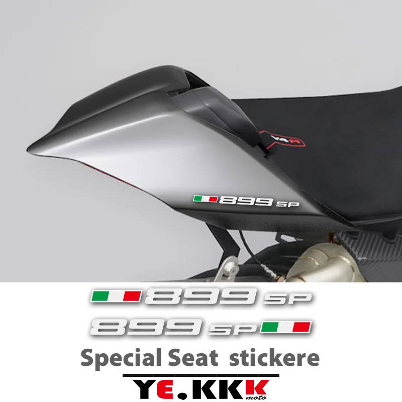 

2 Stickers For DUCATI Monster Seat Unit 899 SP EVO Panigale S Flag Tricolor Sticker Decal Customization