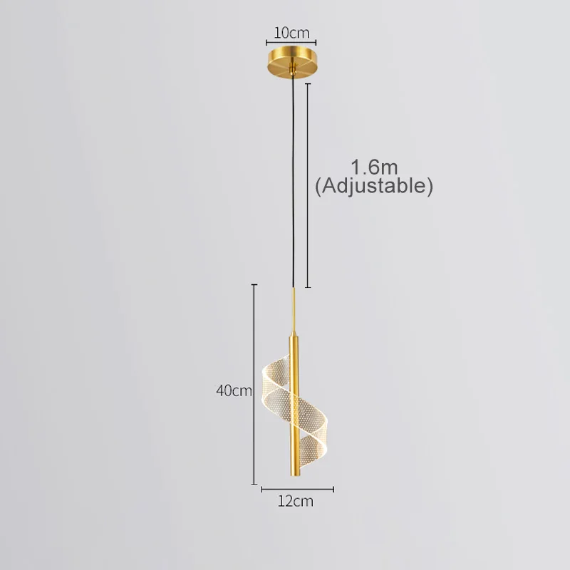 

Подвесные светильники YUGUUK спиральные LED черные/золотые