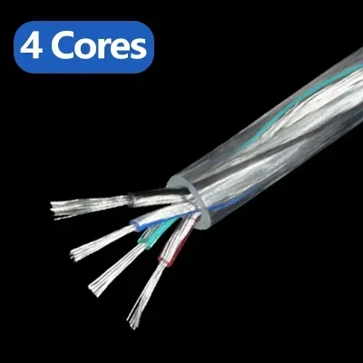 

1 ~ 20 м прозрачный шнур питания 28/26/24/22/20/18/16AWG ПВХ изоляционный луженый медный кабель 2 3 4 5 ядер светодиодный провод