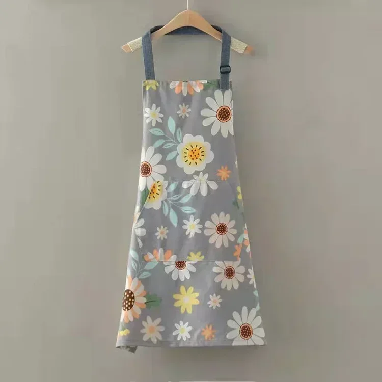 Фартук с вырезом регулируемый холщовый фартук носимый кухонный для домашнего