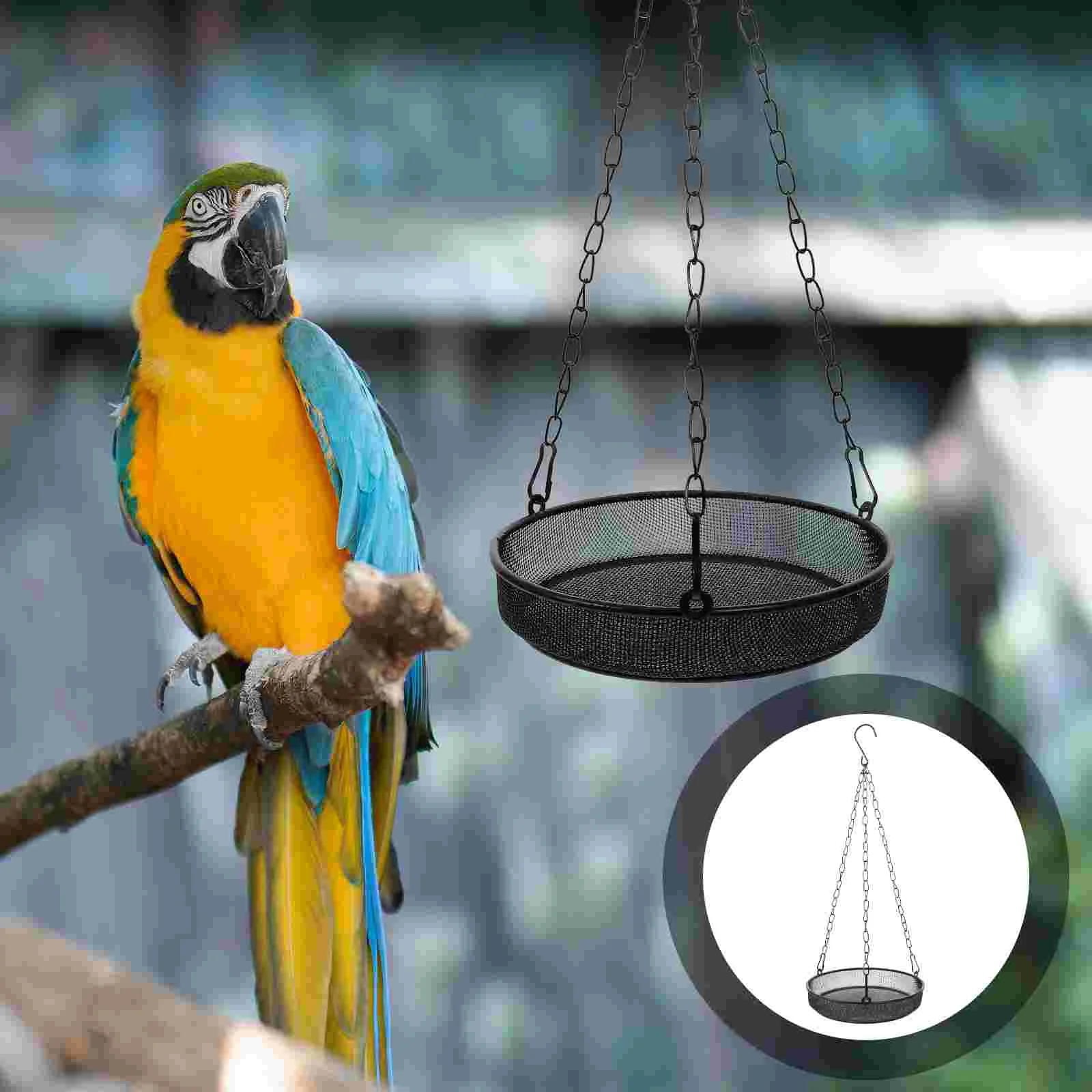 

Bird Feeder Outdoor Garden Hanging Cockatiel Bowl Bath Station Proof Squirrel Hummingbird Feeders Tree Drinking Backyard Water