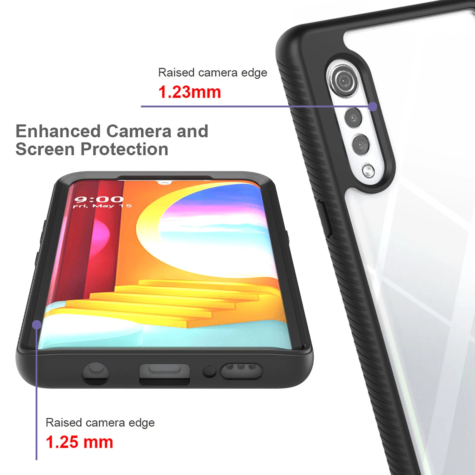 Hybrid Rugged Armor Shockproof Case For LG Velvet K92 5G K22 Stylo 6 G9 V60 V50s G8X ThinQ Soft TPU Frame Transparent Back Cover
