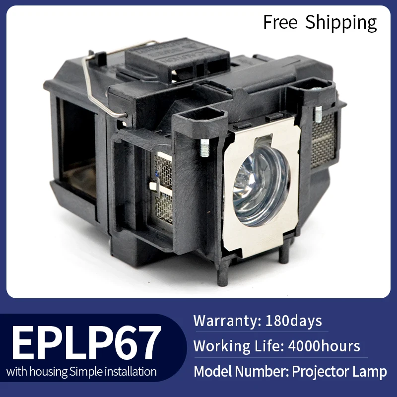 

Replacement Projector Lamp ELPLP67 for EPSON EB-C05S EB-C10SE EB-C15S EB-C20X EB-C240X EB-C25XE