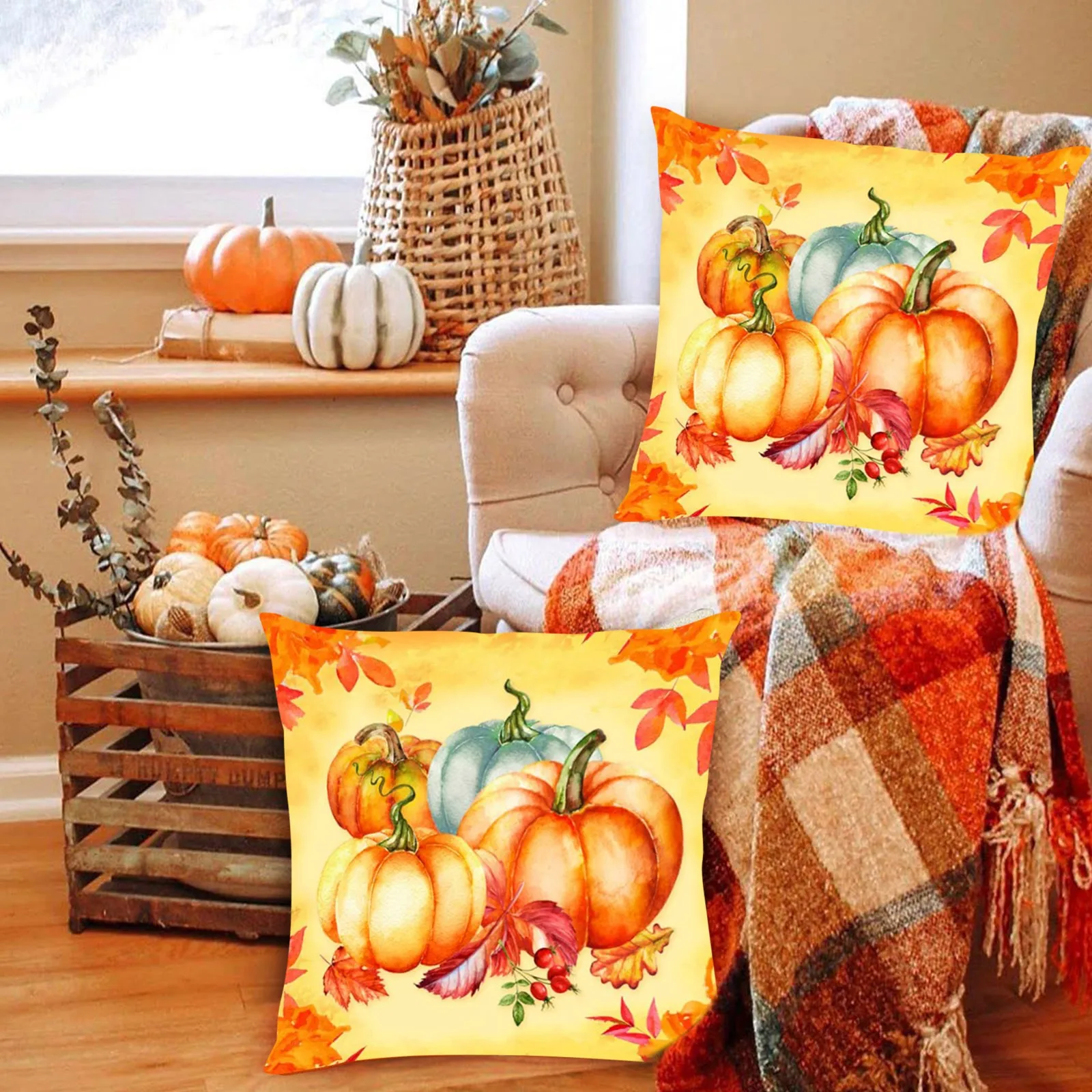 

Halloween Horror Home Sofa Cover Decorative Spring Pillow Covers 16x16 Set of 4 h Pillow Case Couch Pillows Decorative