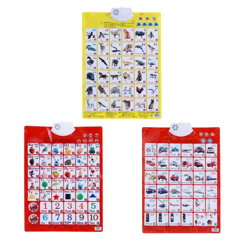 

Hanging Talking Chart Toy w/ Sound Music Toddler Educational Learning Props Toy QX2D