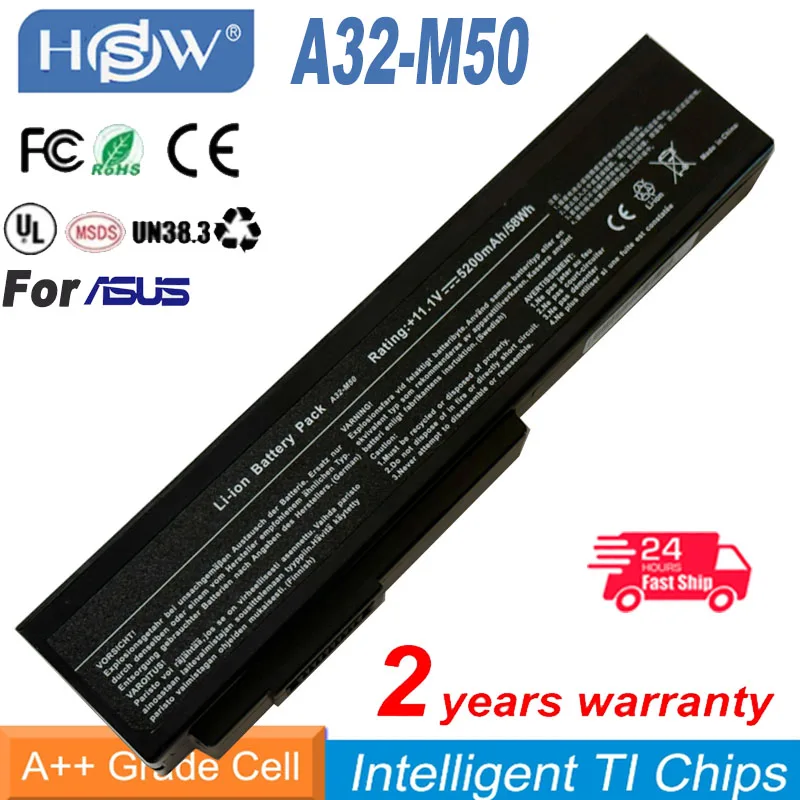 A32-N61 A32-M50 A33-M50 Сменный аккумулятор для ноутбука совместимый с Asus M50 M60 N53 N53J N53JQ N53S