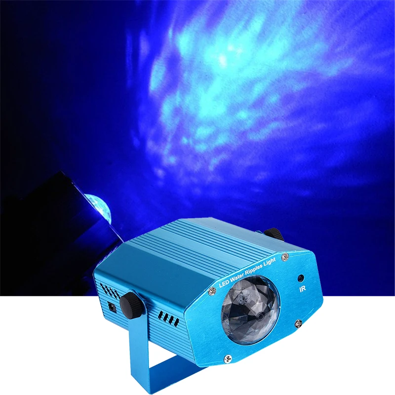 Mini Blue color LED Water Wave Ripple Effect Stage Light Laser Projector lamp Christmas Disco DJ Show Event  Birthday Party