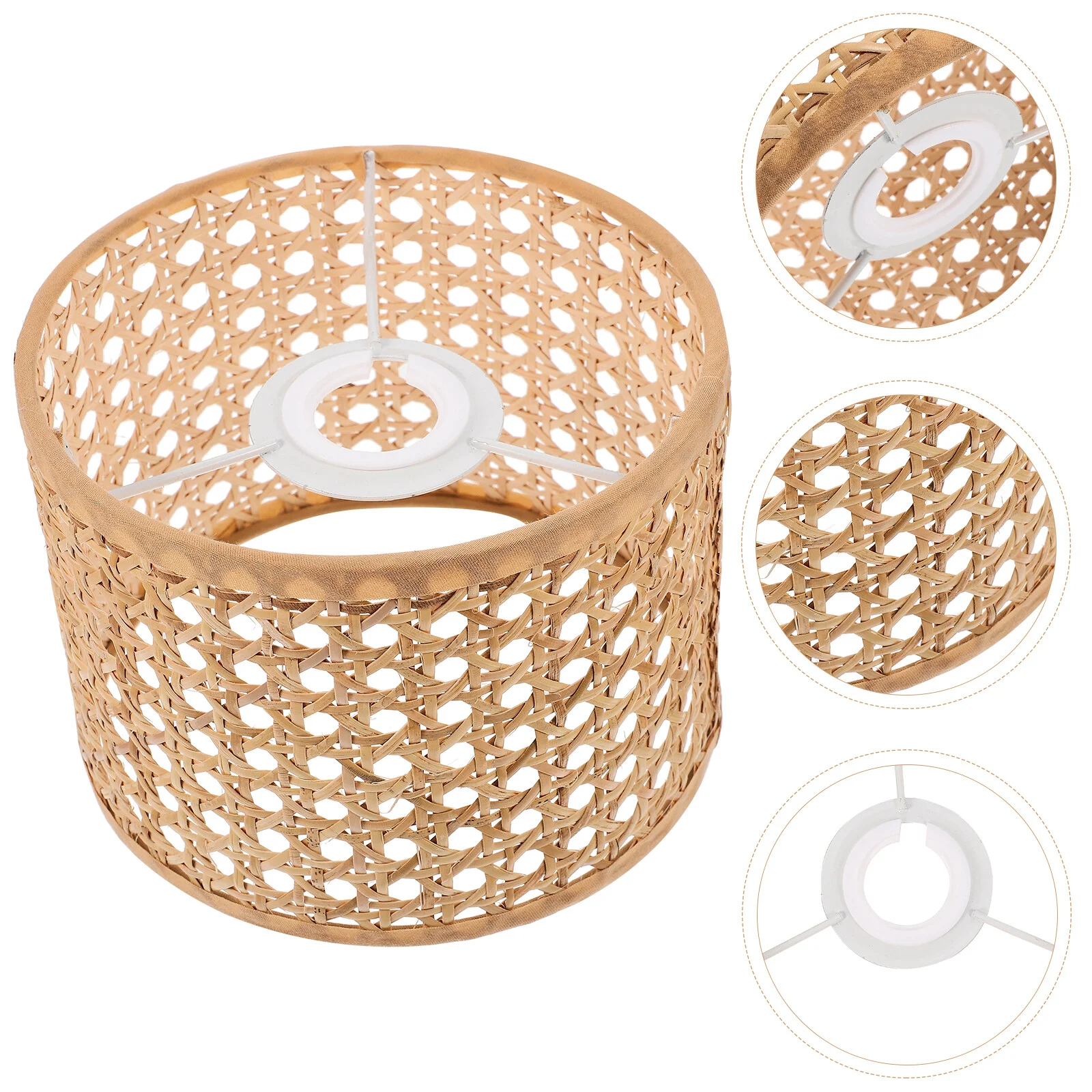 

Lamp Cover E27/E14 Rattan Lamp Shades For Floor Lamps Replacement Lampshade Light Accessories