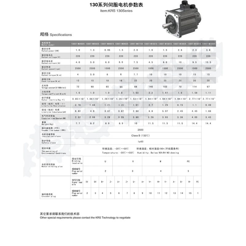 2.0KW 220V AC SERVO MOTOR & DRIVER 7.7N.M 2KW 2500rpm 130ST-M07725 for Machine | Motor