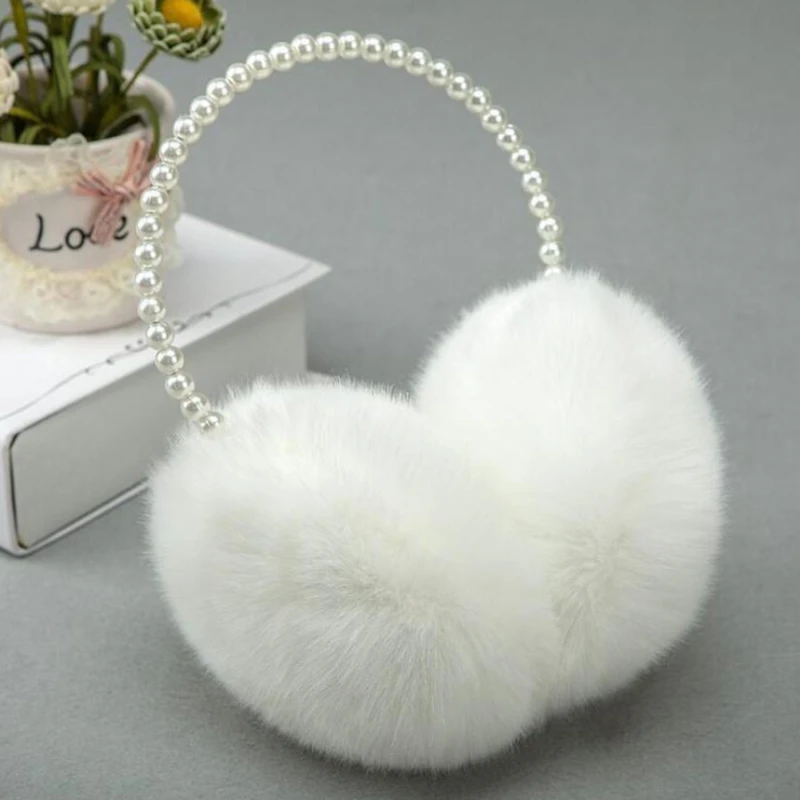 1Pcs Pearl Earmuffs Cute Autumn And Winter To Keep Warm Comfortable Unisex Warmers Imitation Rabbit Plush Ear Muff Wholesale