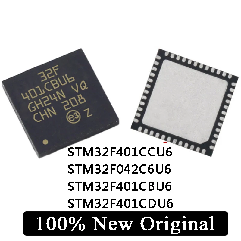 

100% Новый оригинальный микроконтроллер IC STM32F401CBU6 STM32F401CDU6 STM32F401CCU6 STM32F042C6U6 STM32F042 STM32F