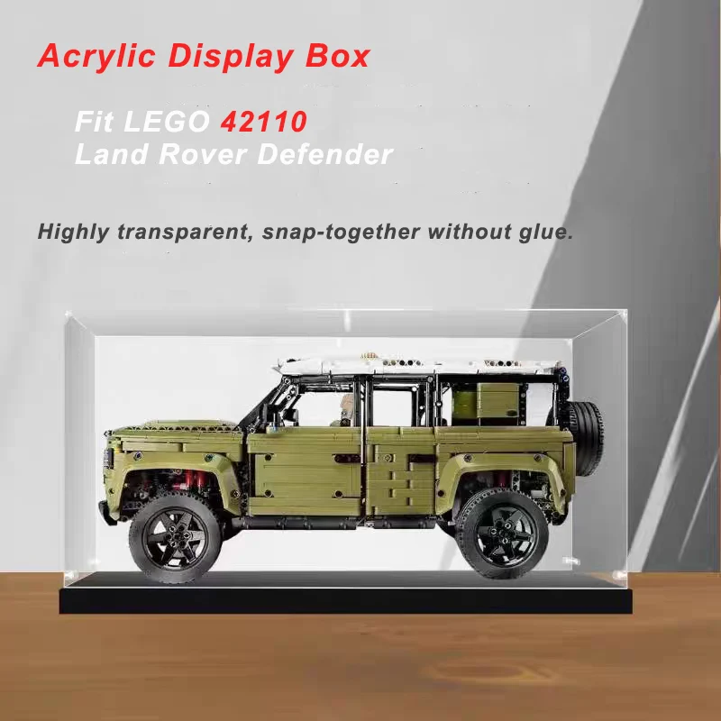 Фото Прозрачный акриловый чехол для модели автомобиля Land Rover 42110, пылезащитный чехол, готовый чехол для хранения коробки (не включает блоки) №1