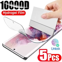 5pcs hydrogel film for samsung galaxy s20 s22 s21 ultra s10 s9 s8 plus fe screen protectors for samsung note 20 9 8 10 plus s10e