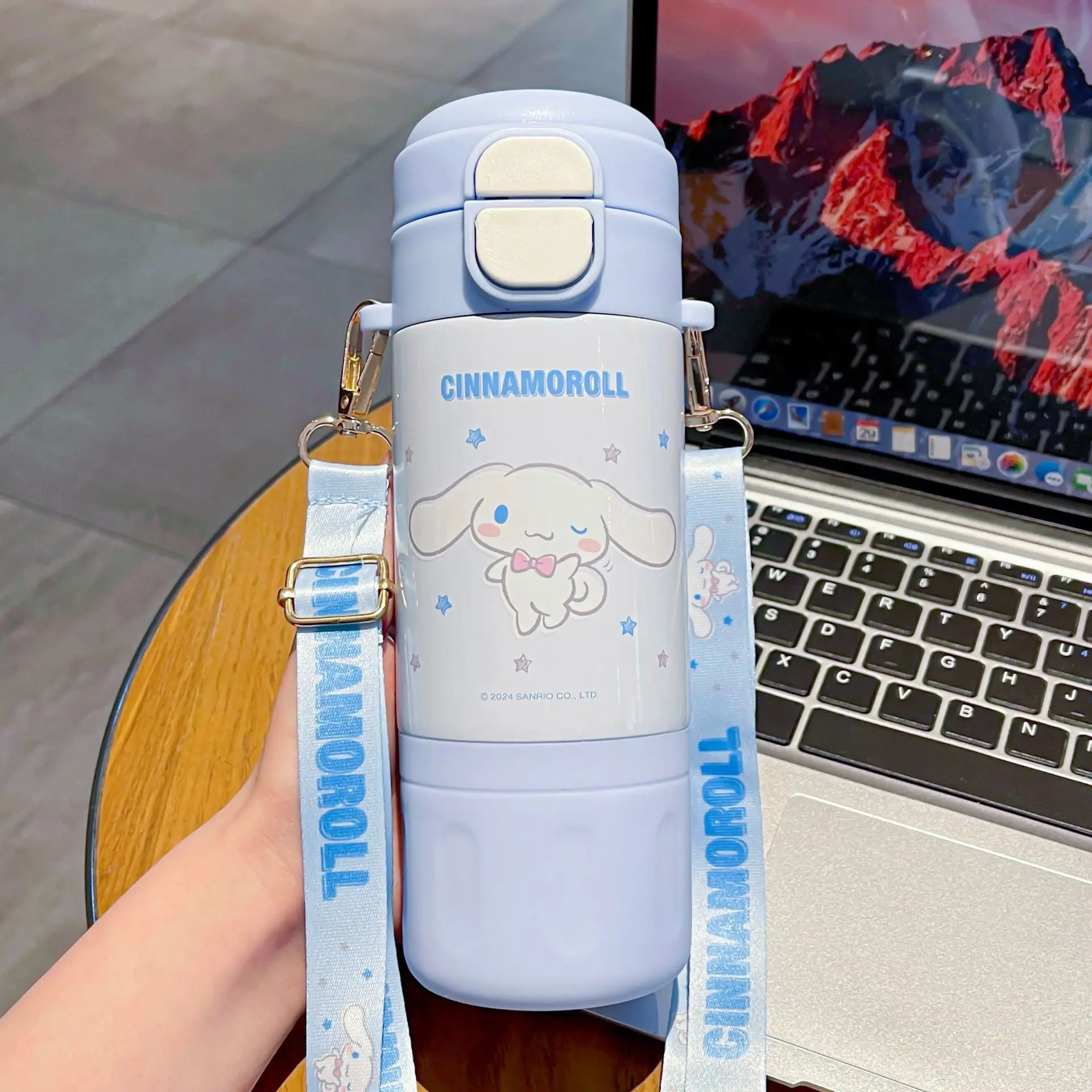 

Термос MINISO 480 мл Hello Kitty Kuromi Cinnamoroll My Melody