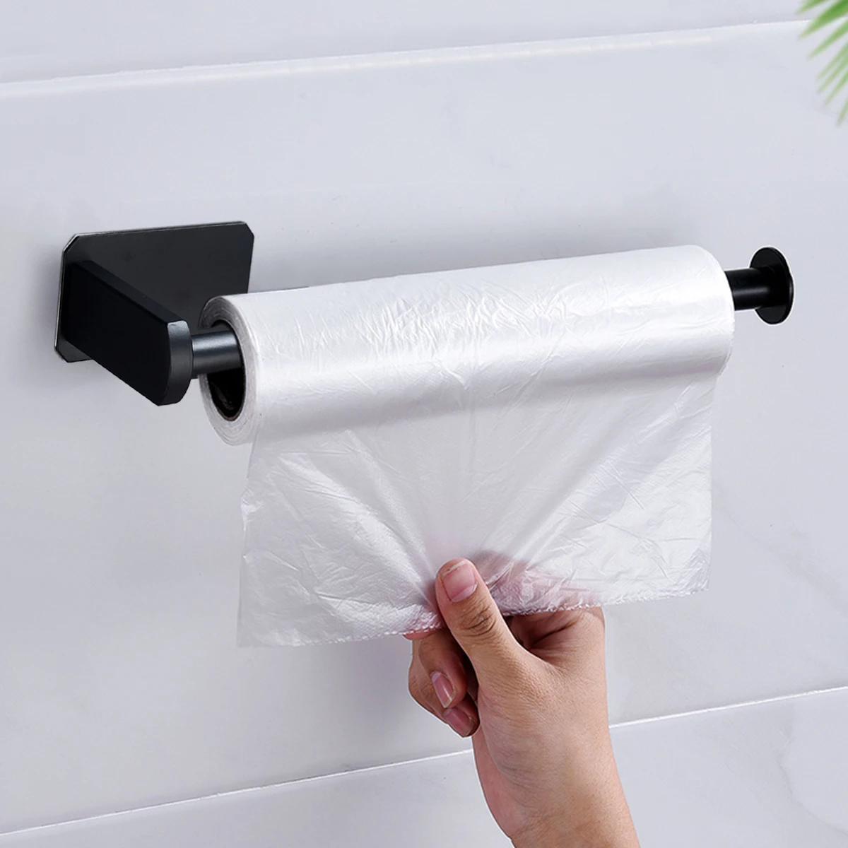 

Toilet Wall Mount Toilet Paper Holder No Punching Roll Paper Holder Stainless Steel Paper Towel Rack For Bathroom Black