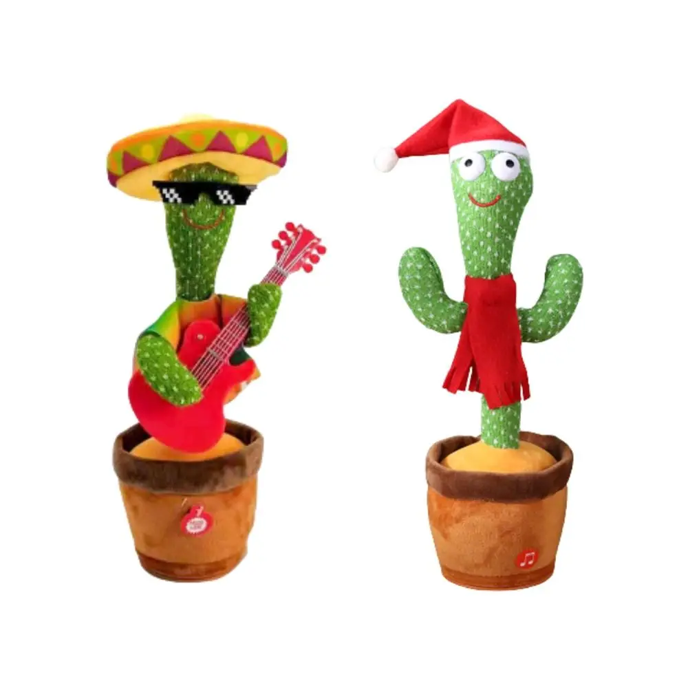 

Christmas Glow Recording Funny Dancing Cactus Kids Gift Singing Plush Toy