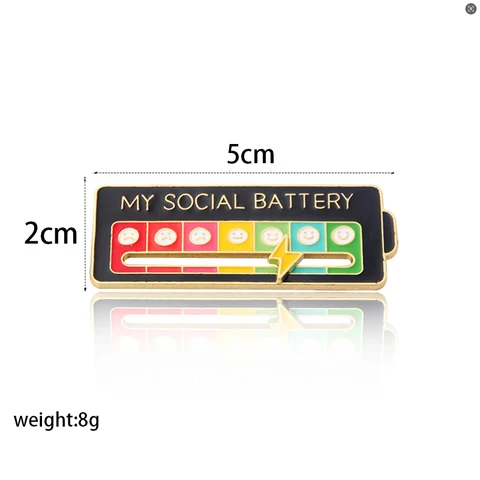 Броши с выражением настроения из цинкового сплава