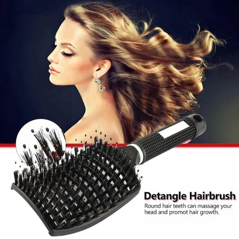 

Brosse Magique Cheveux Hairdressing Massage Brushie Comb Brushes For Hair Haarborst Combs Boar Bristle Brush K9a8