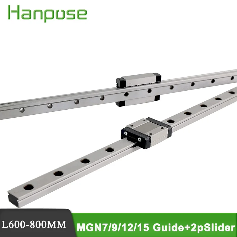 

2PC MGN7 MGN9 linear with 2PC MGN Slider MGN9C MGN9H MGN12C MGN12H Linear Rail Guide for Ball screw module accessories