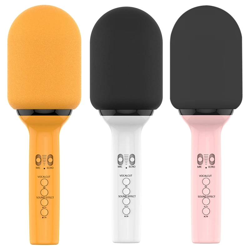 

Wireless Bluetooth Dynamic Microphone Car Microphone Karaoke Colorful Lights Sound Integrated Mic