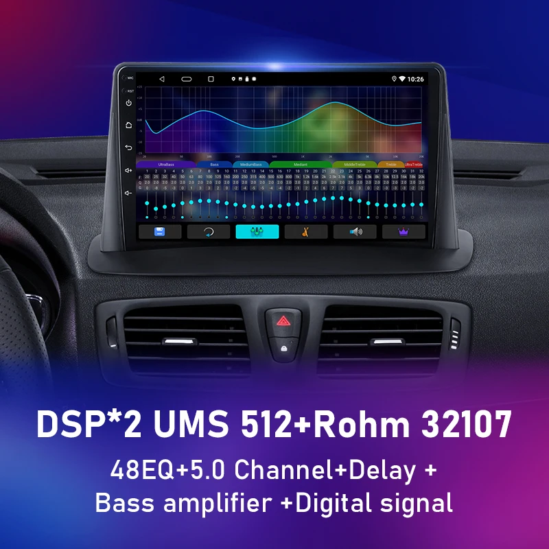 $104.61 For Renault Megane 3 2008-2014 Android 2 Din Car Radio Multimedia Carplay Speaker Audio Accessories Video Navigation Stereo DVD