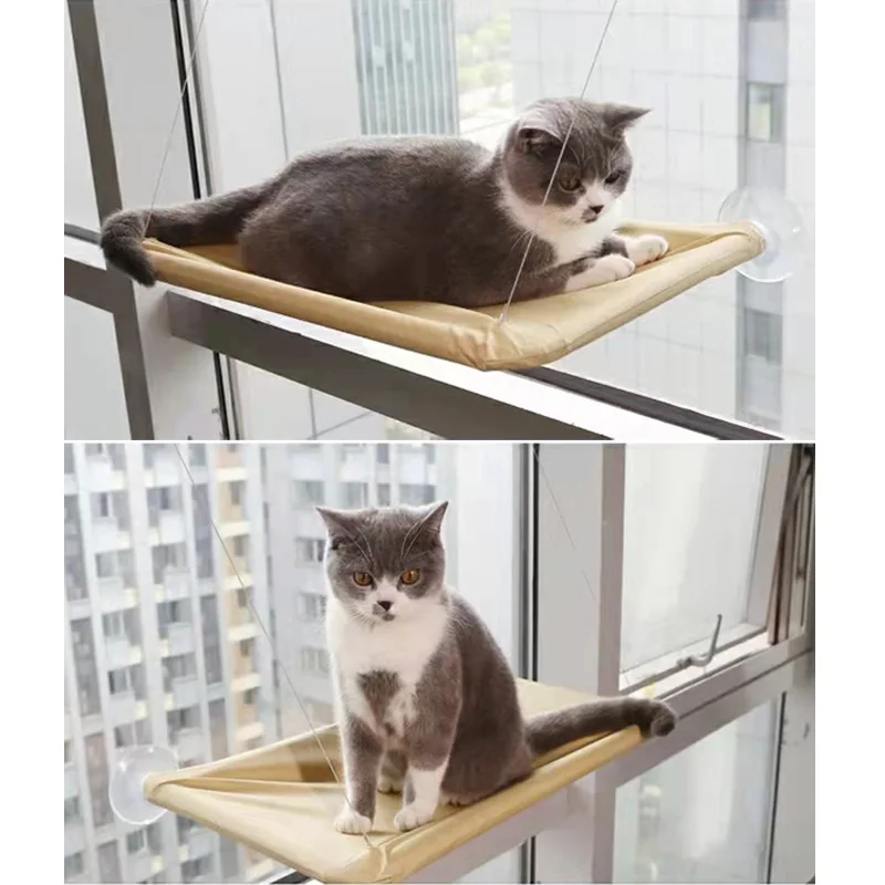 Anti-stress Cat Hang Bed Sunny Window Seat Mount Hammock Comfortable Pets Blanket Home Lounger Filler Removable Washable Cushion