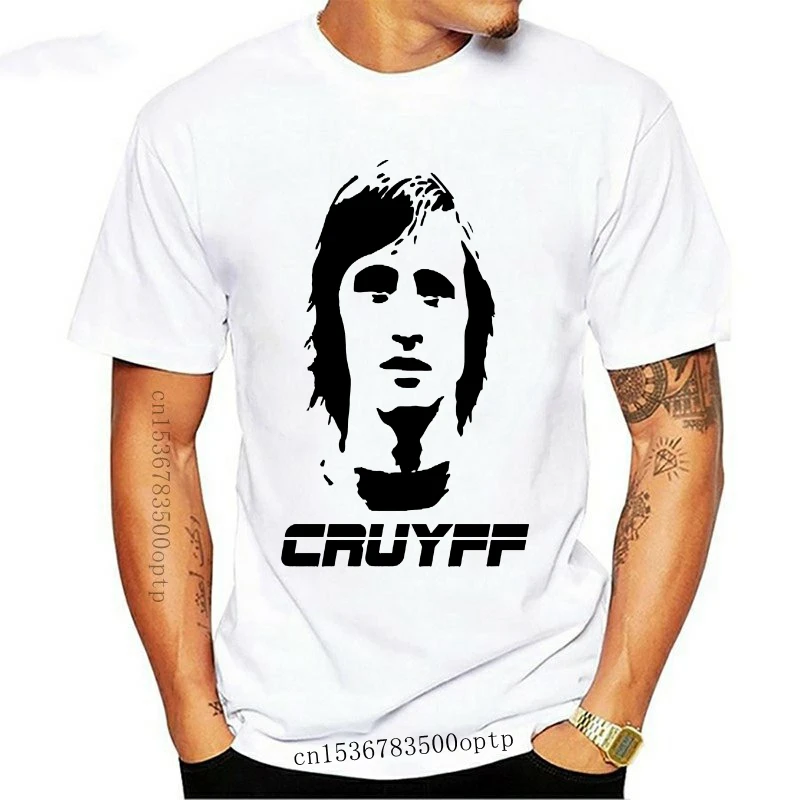 

JOHAN CRUYFF голландская футбольная Легенда Ретро Тяжелая хлопчатобумажная футболка маленький размер-XXL