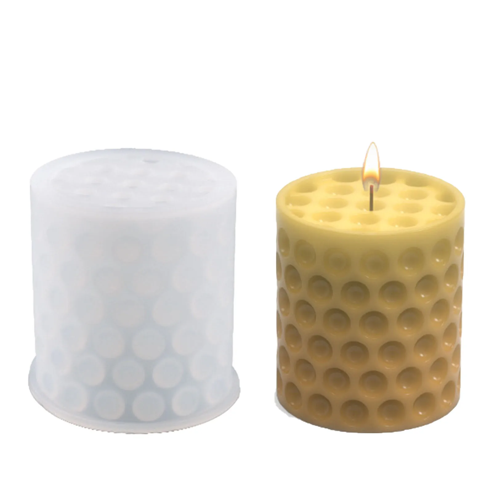 

Cylinder Candle Mold DIY Honeycomb Candle Molds Silicone 3d For Candle Making Honeycomb Epoxy Resin Mold Used For Diy Candle