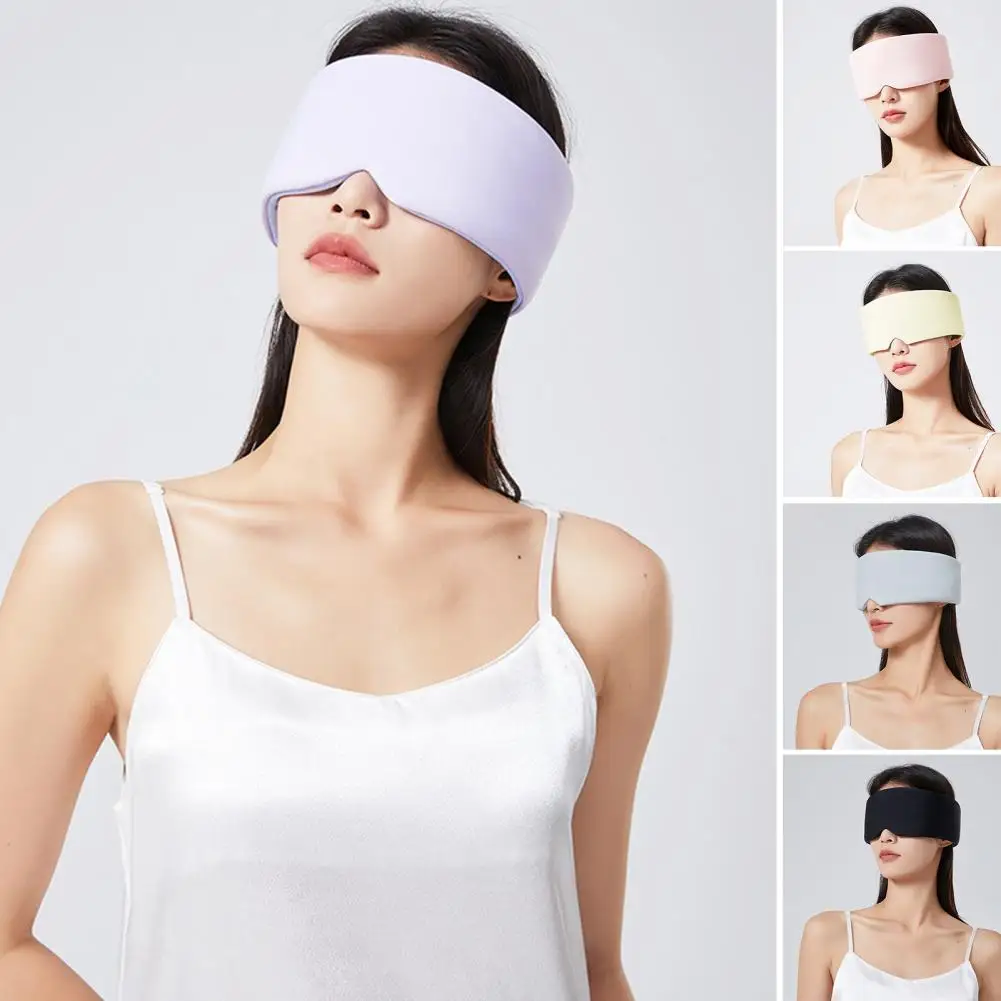 

Sleep Masque Dual-sided Complete Darkness Light Blocking Comfortable Breathable All-season Sleep Eye Cover Adjustable For Home