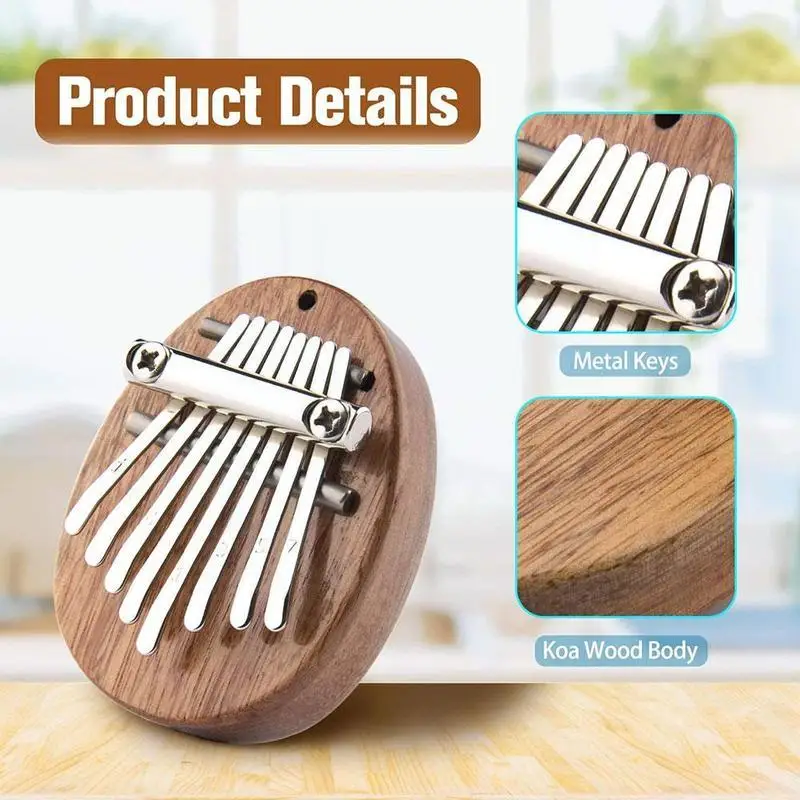 

8 Keys Mini Kalimba Thumb Piano Portable Exquisite Mbira Beginner Gift Instrument Finger Easy-to-learn Harp Adult Musical K G7e3