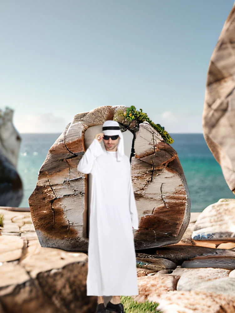 Арабский Костюм Для Косплея В Стиле Принца Мужской Шелковый Комбинезон И Ближний