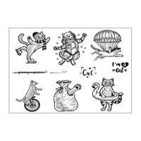 funny cat series clear silicone stamps diy scrapbooking card stencil paper cards handmade album stamps decoration 1116cm