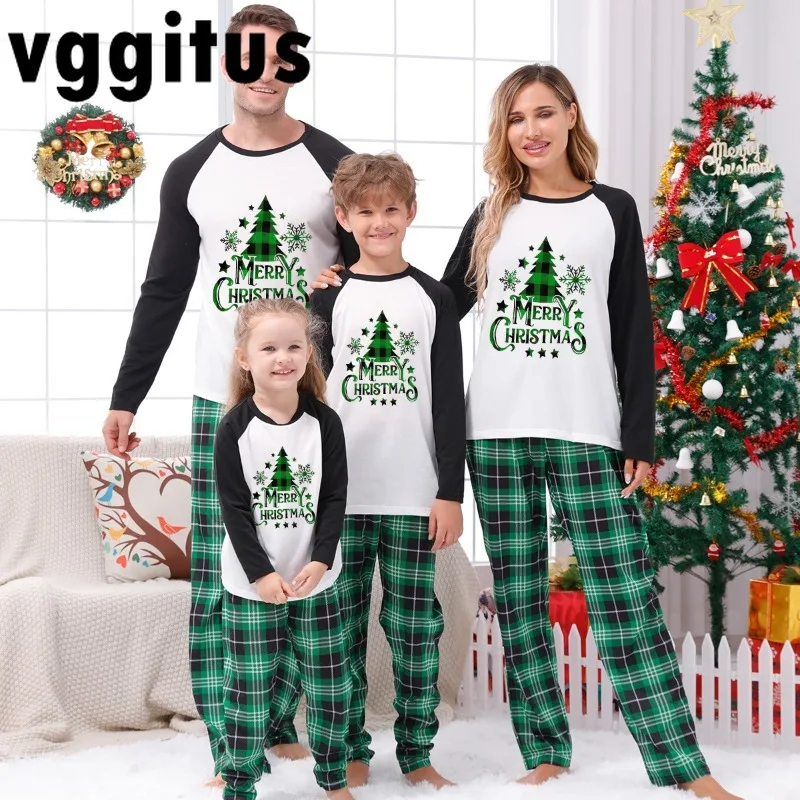 Детские семейные пижамы vggitus милые с принтом елка полиэстер