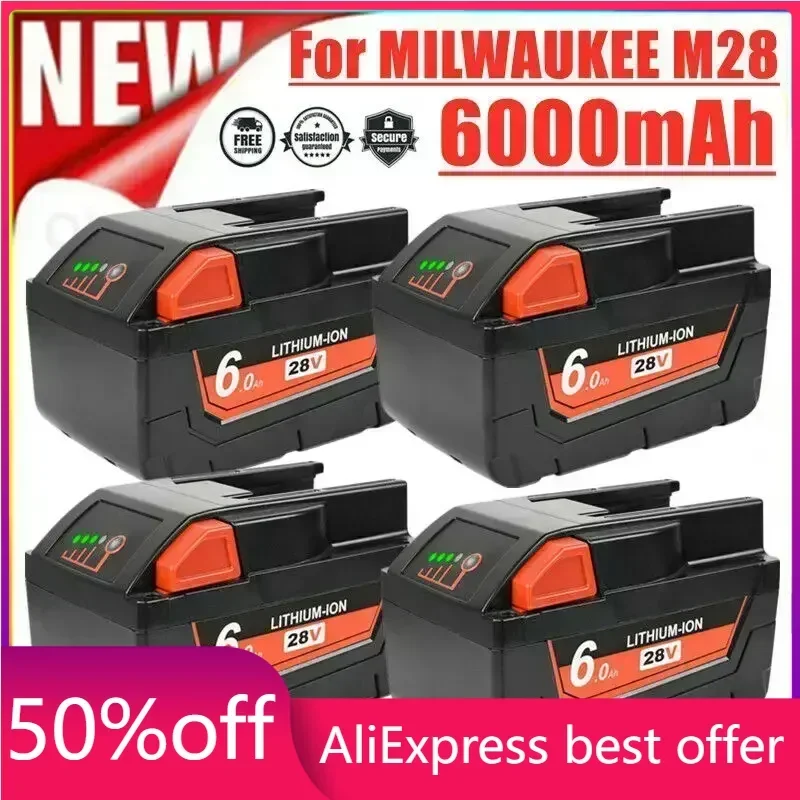 Литий-ионный аккумулятор 28В 6Ач VBNM 48-11-2830 для MILWAUKEE