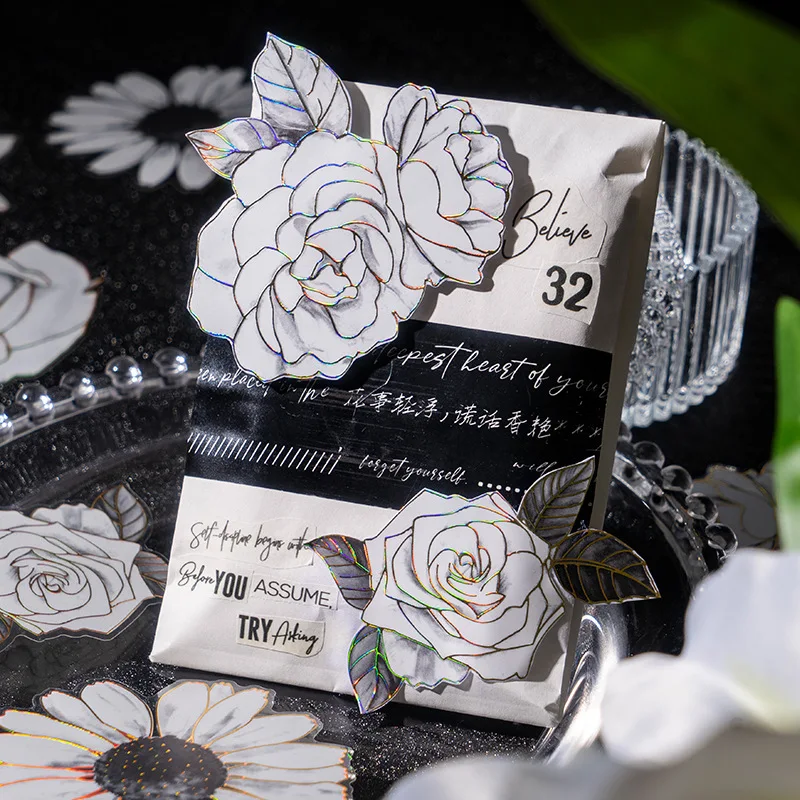 

20 Pcs Creative Flower Character Hand Account Decorative Memo Pad Notepad Stationary Office Decoration Note Pad