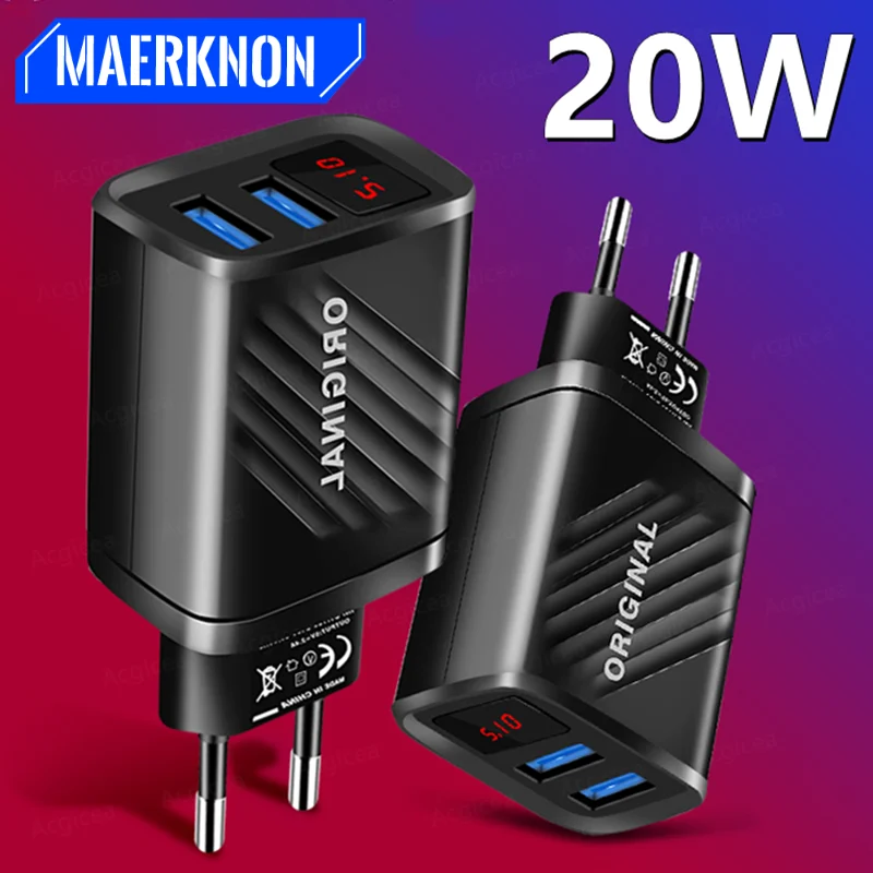 Сетевое зарядное устройство с USB-портом и поддержкой быстрой зарядки, 20 Вт