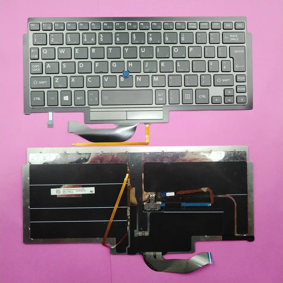 Английская клавиатура для ноутбука с подсветкой для Toshiba Portege Z10T-A TR Z15T-A G83C000DR3 макет
