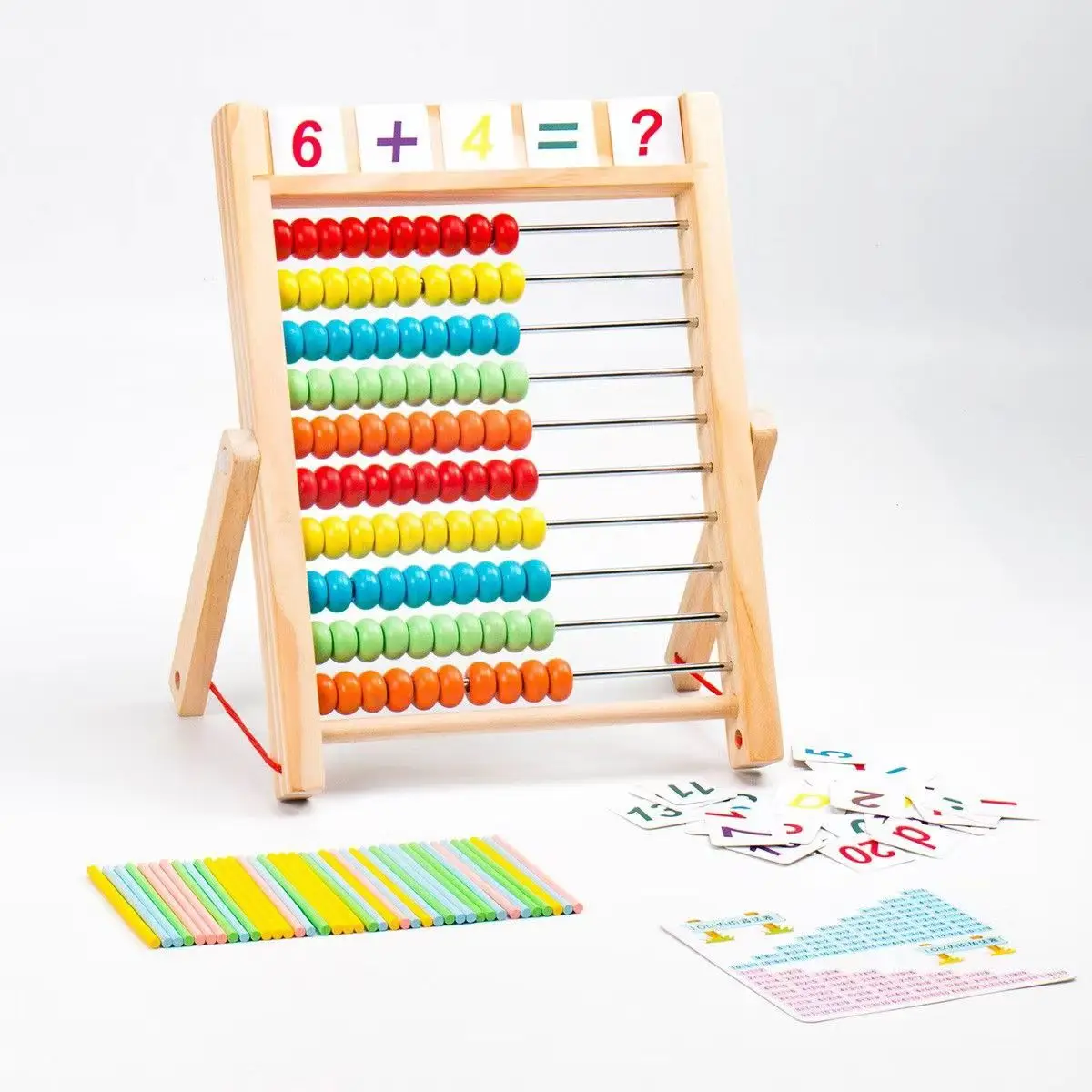 

Children Counting Rack Kindergarten Abacus Primary School Addition and Subtraction Mathematics Teaching AIDS Early Education