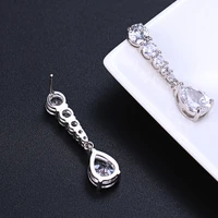 caoshi stylish women shiny crystal drop earrings for engagement ceremony fashionable design accessories for wedding party