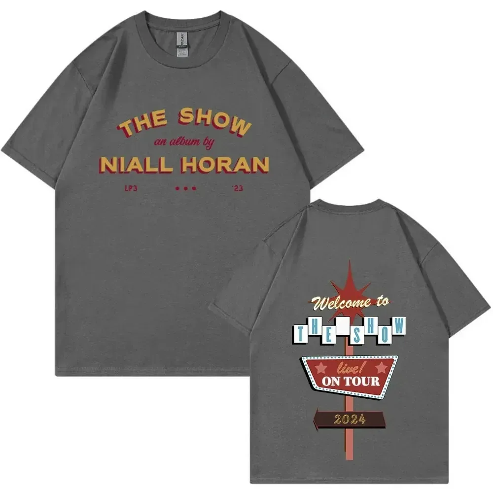 Niall Horan The Show Live 2024 Хлопковая Футболка Большого Размера В Стиле Ретро Для Мужчин И