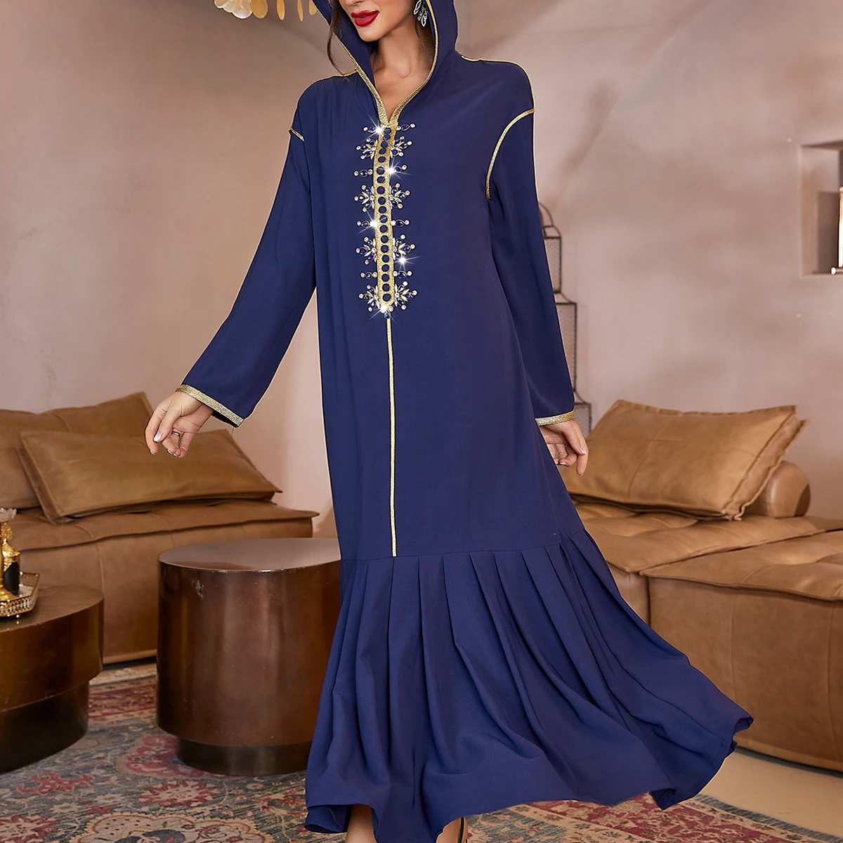 Ramadan Dress Dubai Abaya Femme Musulman Long Dress Modest Islam Turkey African Dresses For Women Moroccan Caftan Evening Kaftan