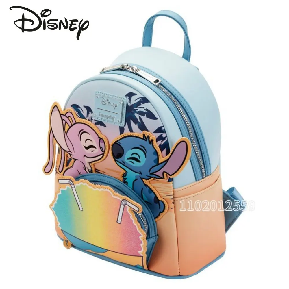 Disney Stitch 2023 New Women's Backpack Luxury Brand Mini Casual Backpack High Quality Cartoon 3D Cute Children's Schoolbag