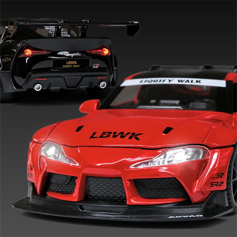 

Alloy Sports Car Model 1:22 Track Diecasts Toy Vehicles Metal Car Model High Simulation Sound and Light Childrens Gifts