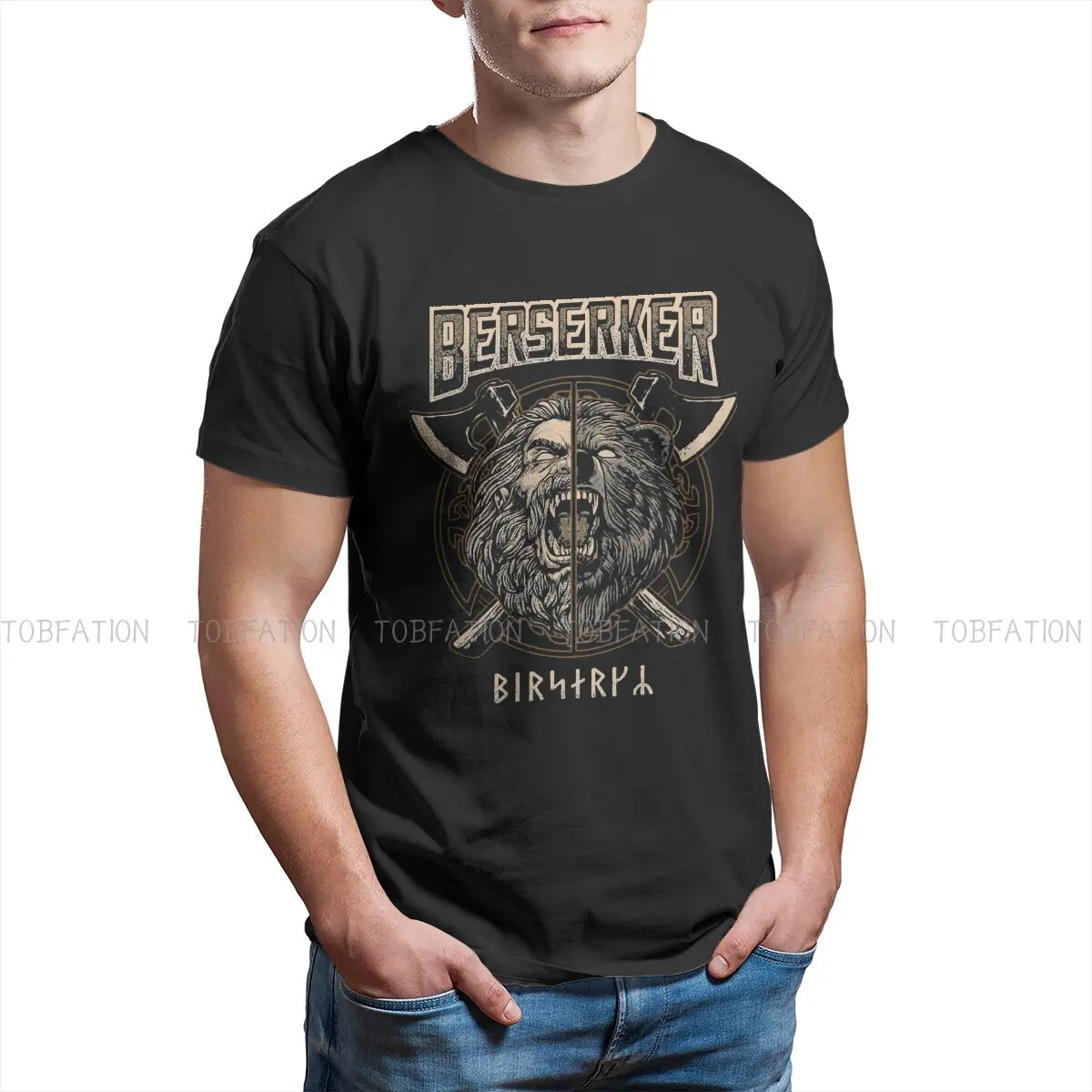 

Berserker Norse Pagan Bear O Neck TShirt Vikings Ragnar Rosebrook History Pure Cotton Basic TShirt Men Tops Fashion Fluffy Sale