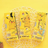 pokemon school pencil case anime peripheral pen bag pikachu cartoon stationery box cute pen bag christmas gift for kids