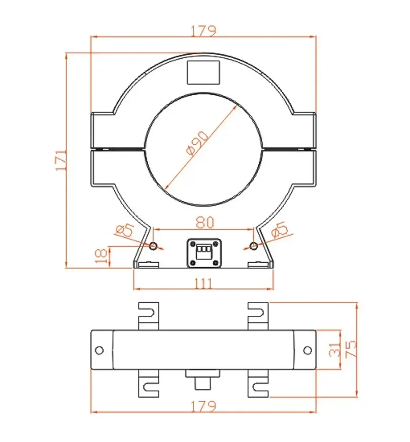 Датчик утечки тока переменного ETCR090KU датчик с разделенным сердечником 0 000ма-10 А