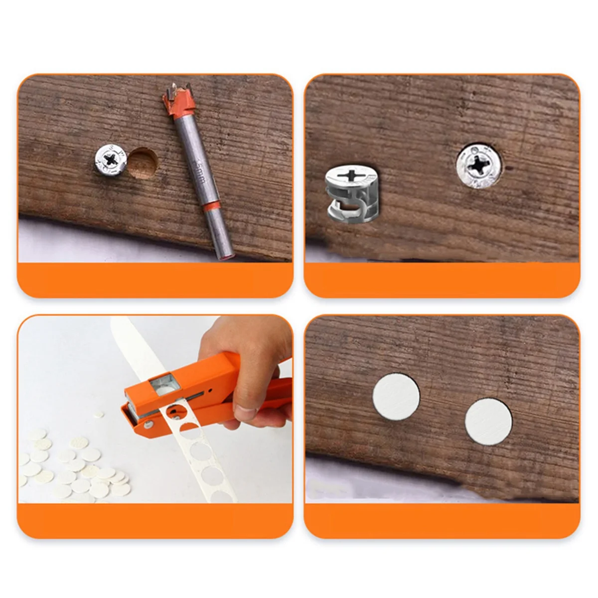 Кромкооблицовочные штамповочные плоскогубцы Пробивной инструмент 15 мм зенкер