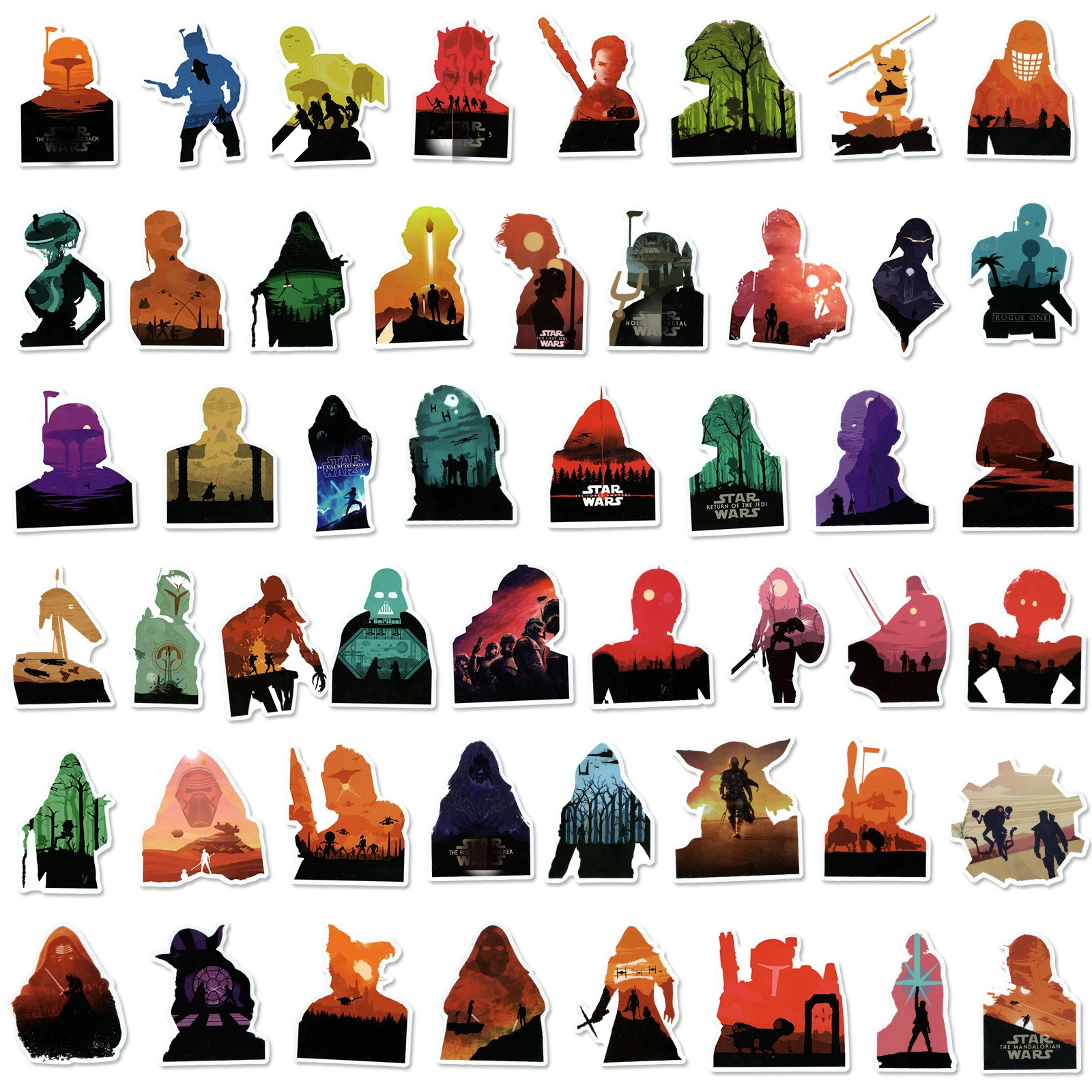 50 шт./партия водонепроницаемые аниме-наклейки Звездный истребитель - купить по