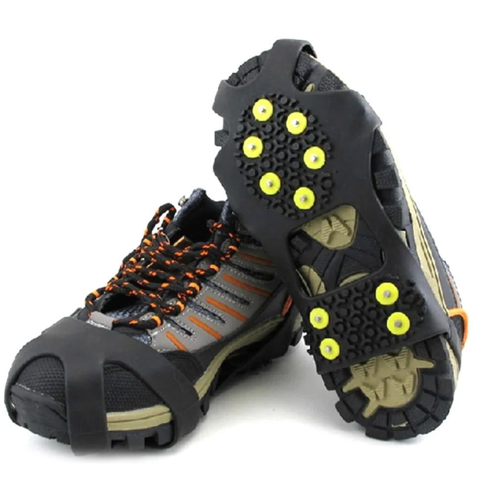 

1Pair 10 Studs Anti-Skid Snow Ice Gripper Climbing Shoe Spikes Grips Cleats Overshoes Crampons Spike Shoes Crampon S/M/L/XL